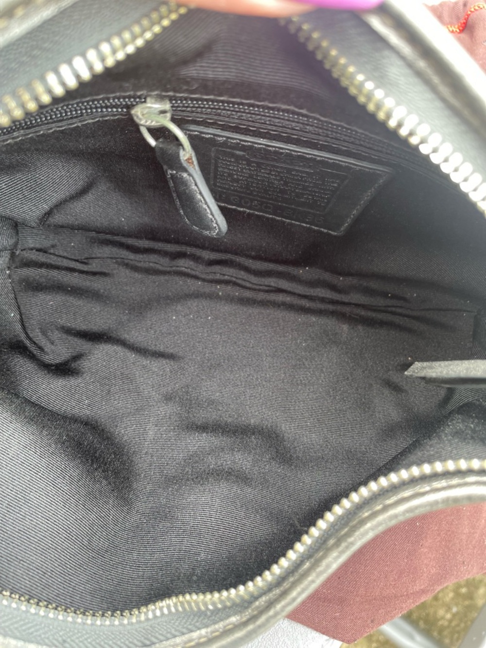 Coach Y2K Black Signature Python Mini Shoulder Bag with Silver Accents - Picture 6 of 9